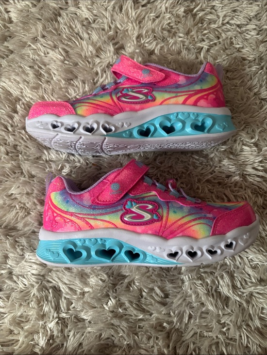 Skechers Other - NWT Kids Rainbow Light-Up Sneakers in Pink size 1 Skechers